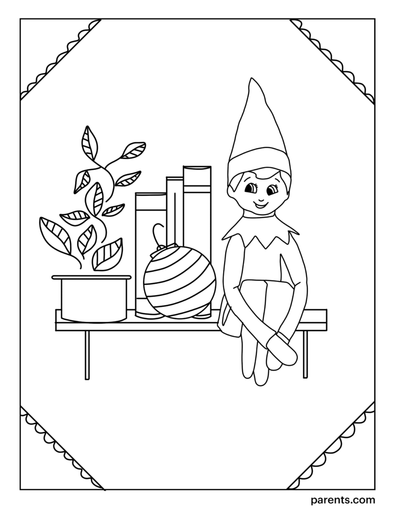 7 Elf On The Shelf Inspired Coloring Pages To Get Kids Excited For  - Elf On The Shelf Vaccine Card Free Printable