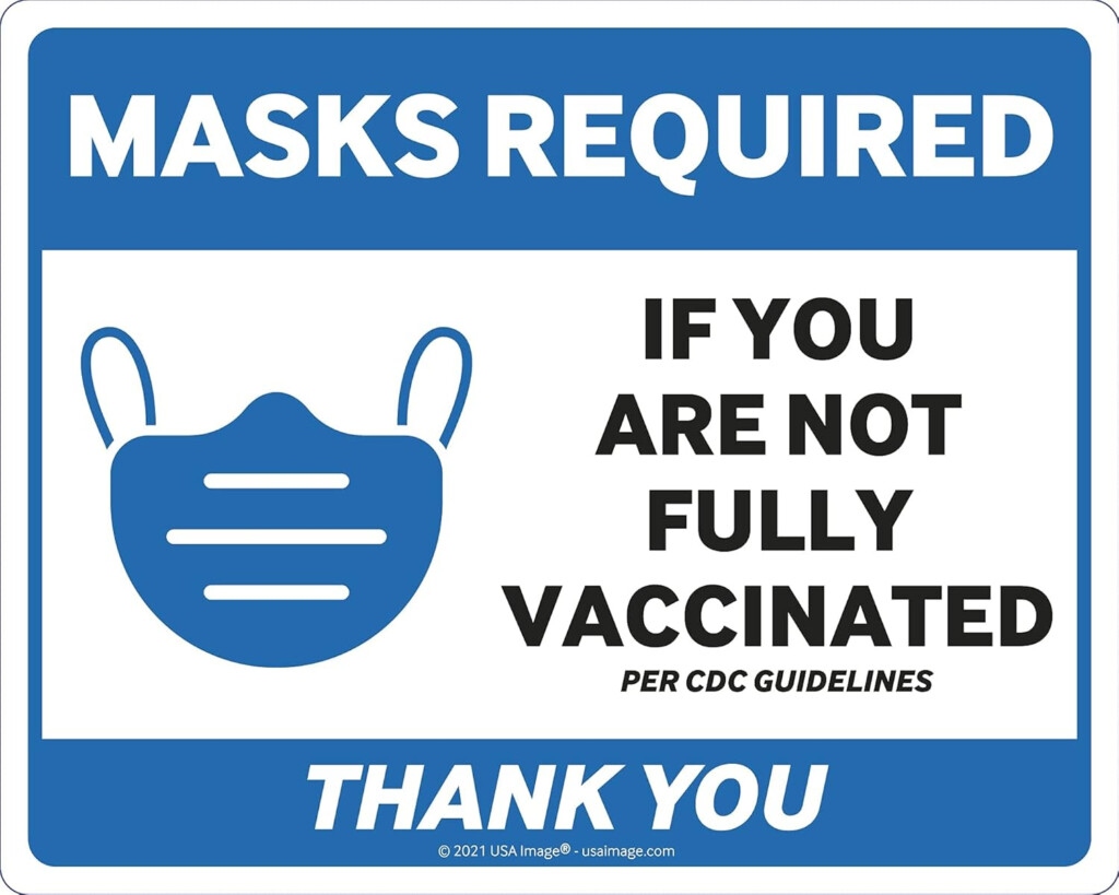 Amazon Mask Required If You Are Not Vaccinated Sign 3 Pack 10  - Mask Required Unless Vaccinated Sign Printable