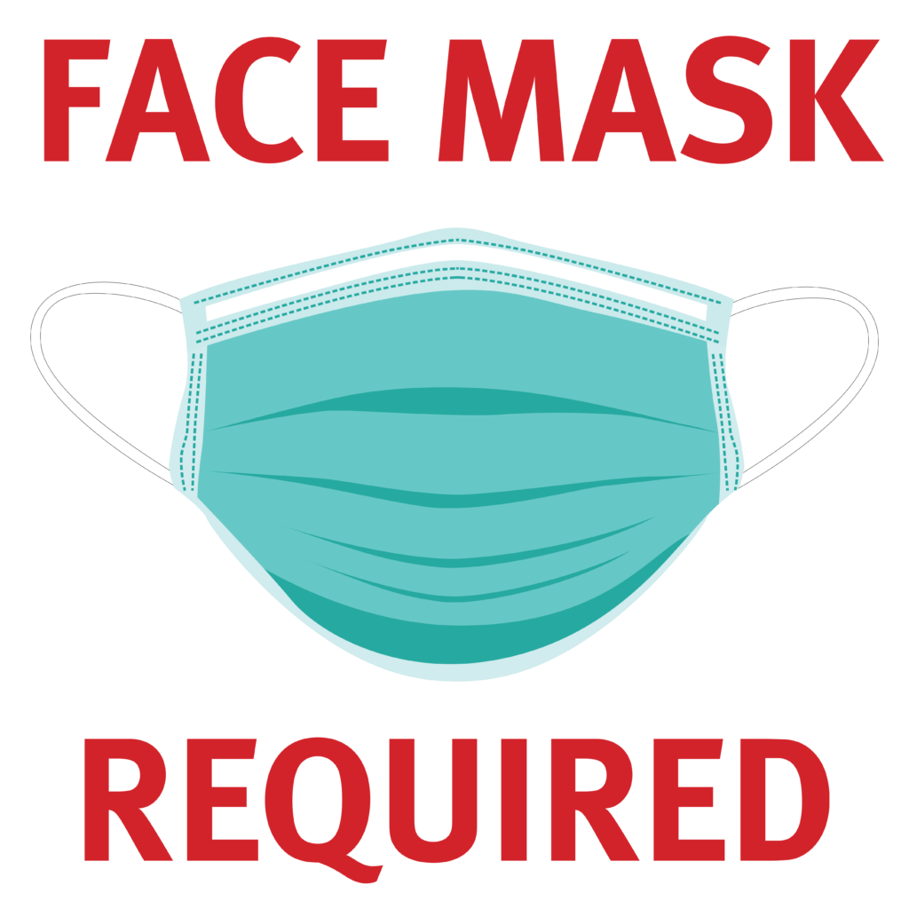 BNCFM101 Face Mask Required Wall Sign HILL MARKES - Printable Mask Required Unless Vaccinated Sign