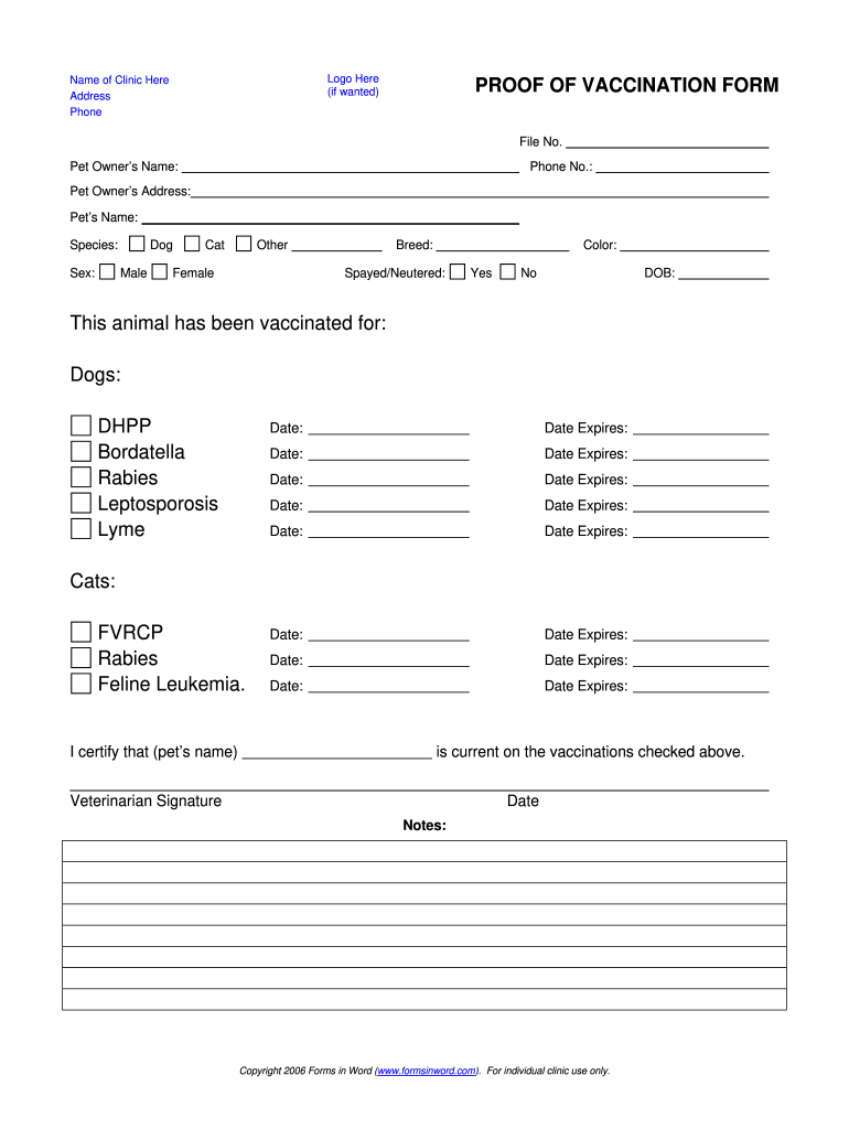 Dog Shot Record Fill Out Sign Online DocHub - Pet Vaccination Card Printable