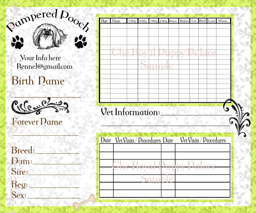 Dog Vaccination Record Printable Customize And Print - Free Printable Dog Vaccine Record