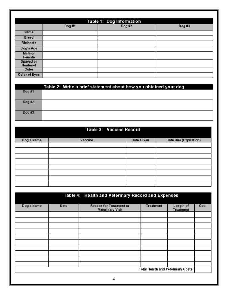 Dog Vaccination Record Printable Pdf Fill Online  - Downloadable Printable Puppy Vaccination Record Card