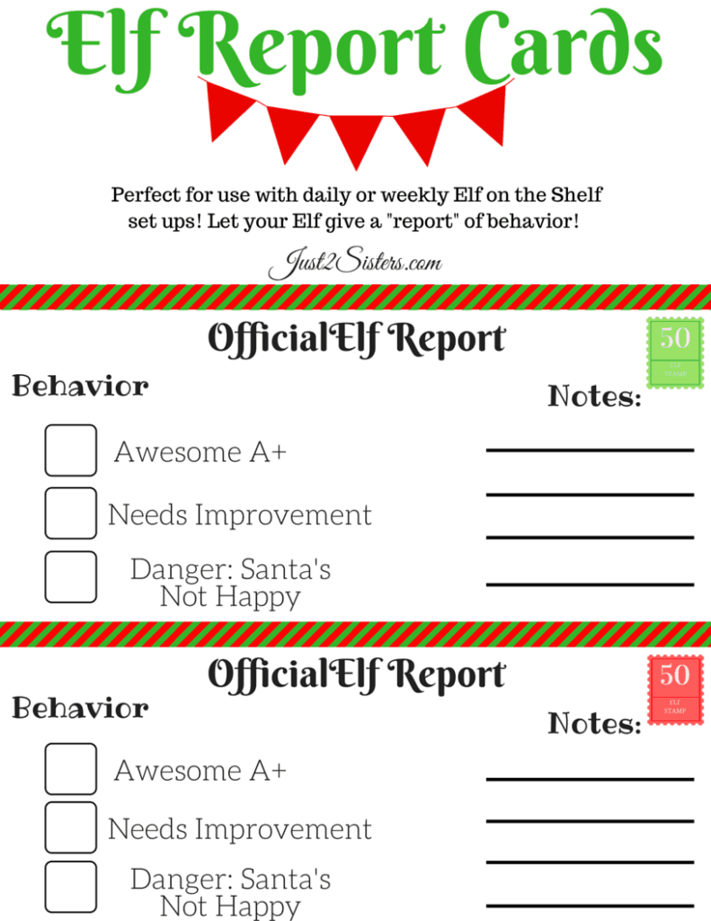 Elf On The Shelf Report Card Printable - Elf On The Shelf Vaccine Card Free Printable