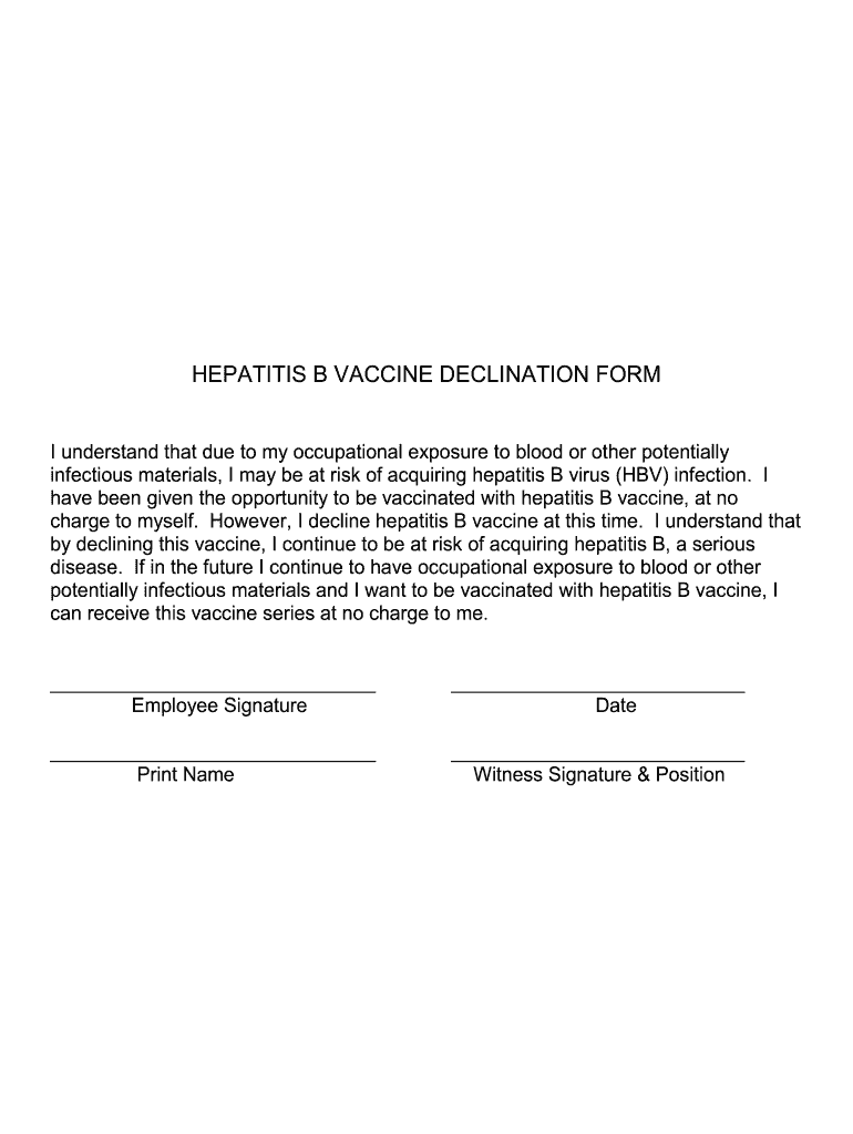 Hepatitis B Declination Form Template Complete With Ease AirSlate  - Printable Hepatitis B Vaccine Declination Form