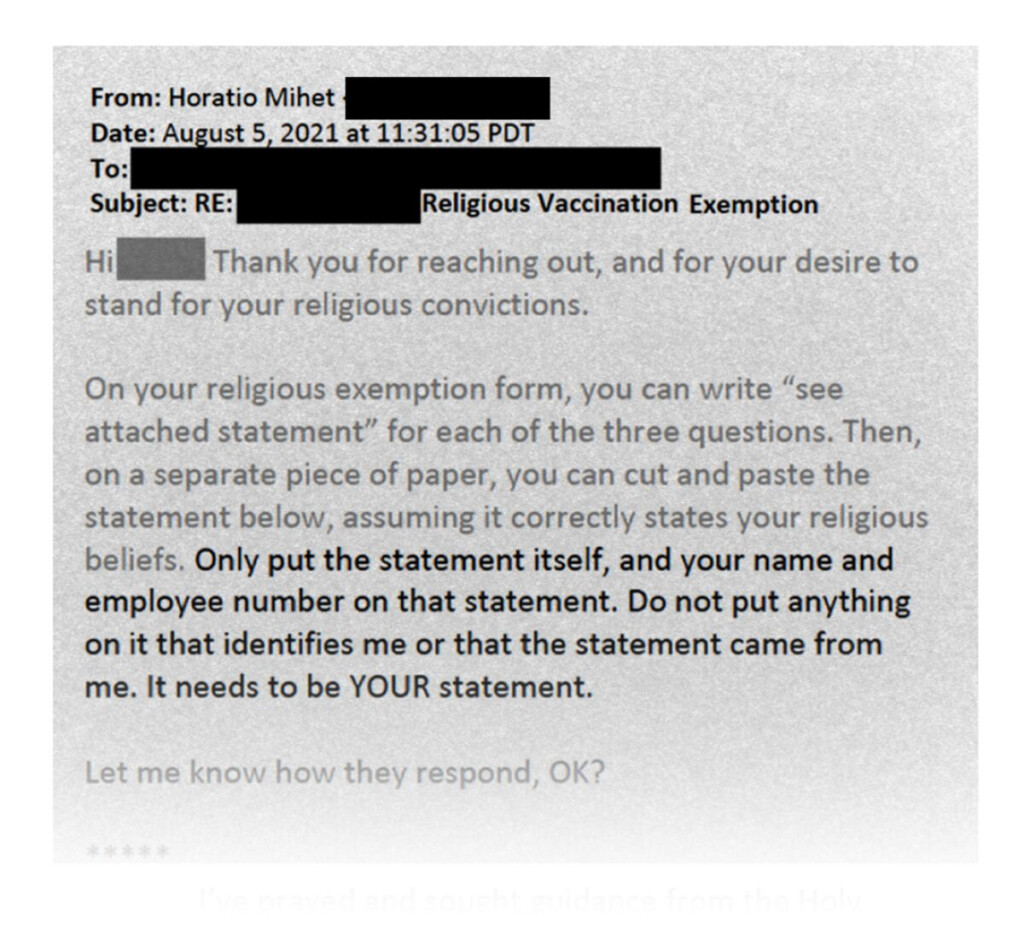 Inside The Requests For Religious Exemptions From COVID Vaccine Los  - Printable Vaccine Religious Letter Ny