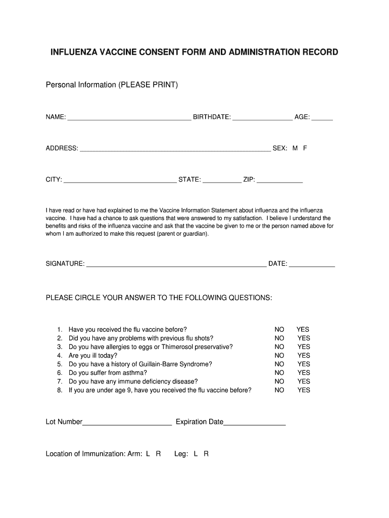 Printable Flu Vaccine Consent Form Template And Guide AirSlate SignNow - Flu Vaccine Consent Form 2024 Printable