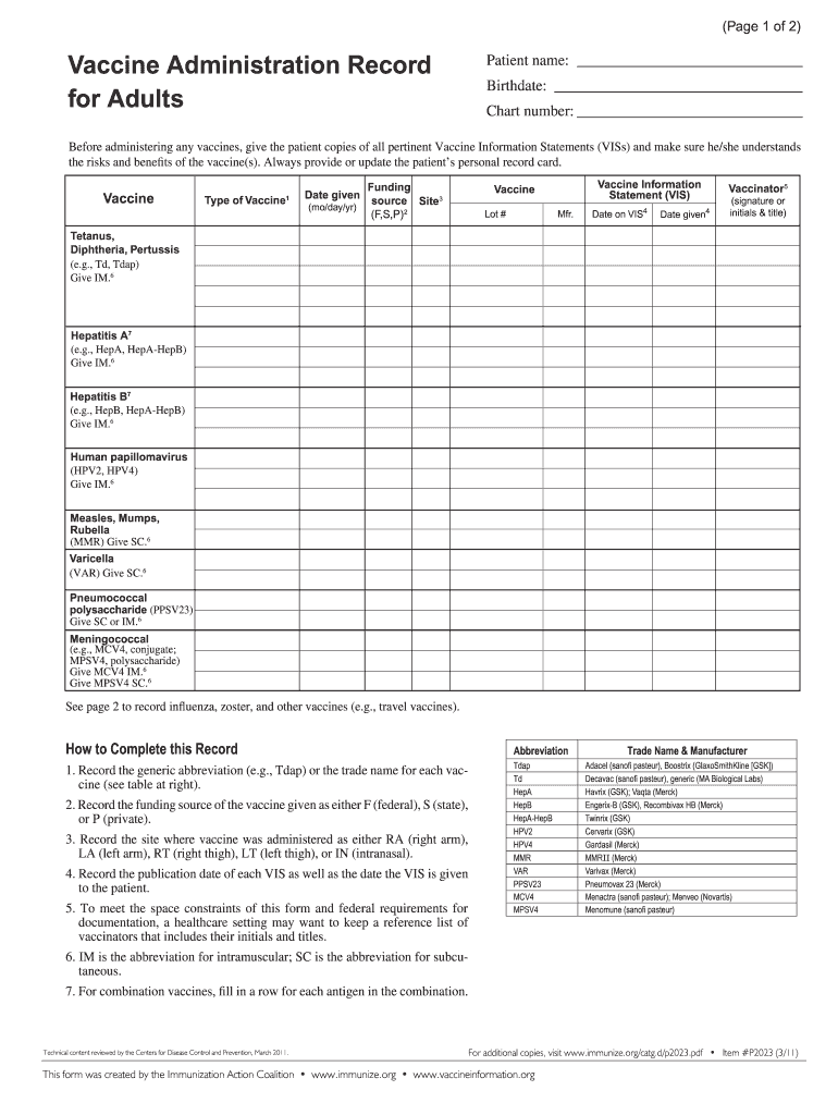 Printable Immunization Record Forms Fill Out And Sign Printable PDF  - Free Printable Vaccination Card Template