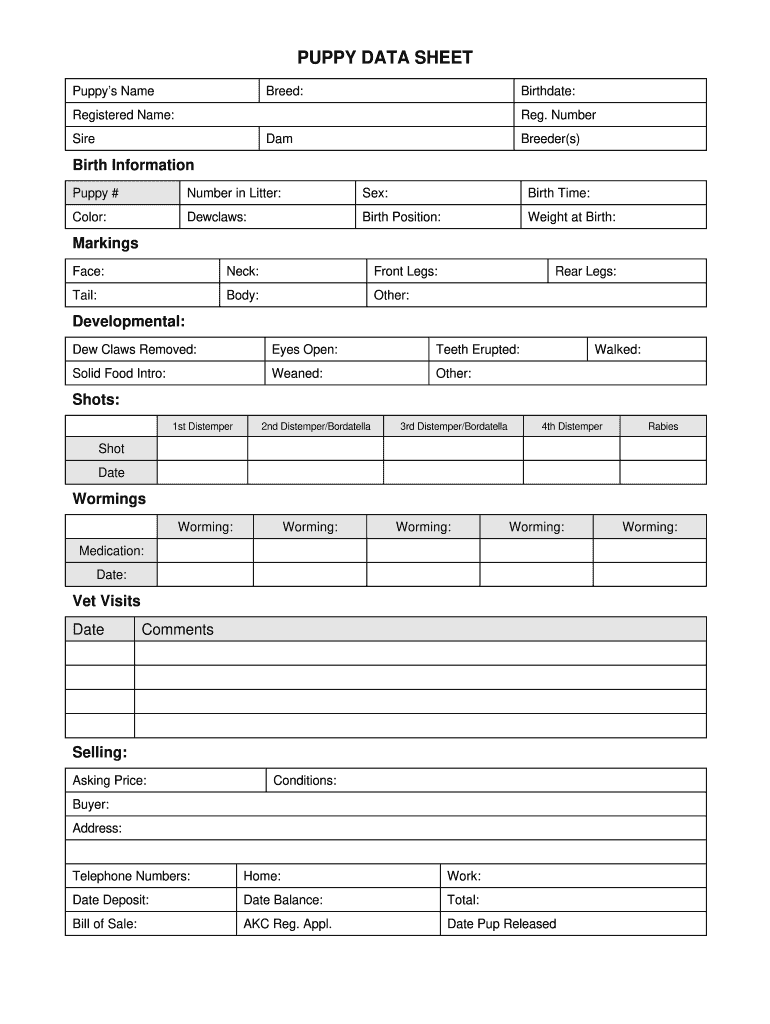 Printable Puppy Shot Record Form Editable Template AirSlate SignNow - Dog Vaccination Record Printable Pdf Free Download