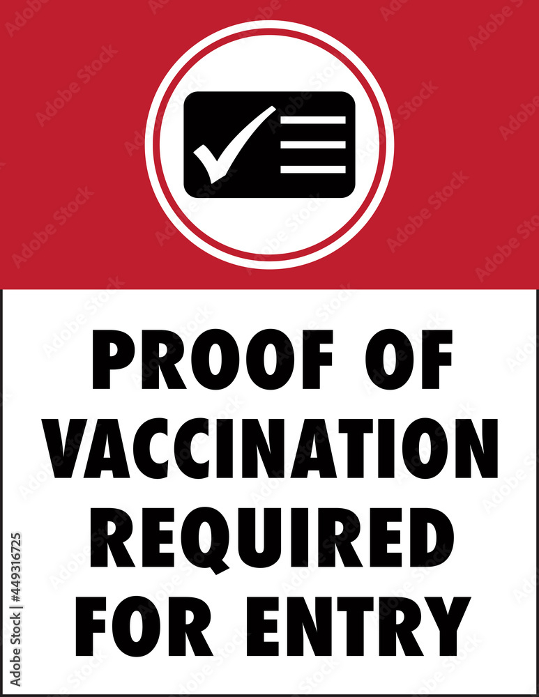 Proof Of Vaccination Required For Entry Sign Print Ready Template For  - Proof Of Vaccination Required Sign Printable