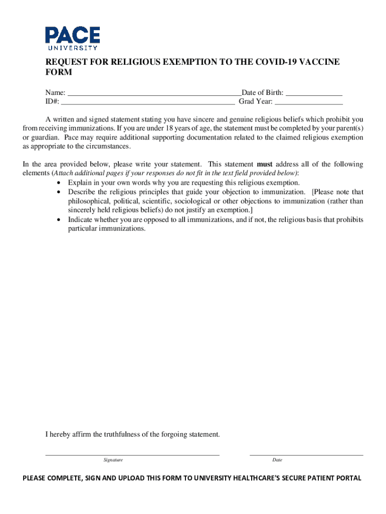 Religious Exemption Letter N J 2023 PDF AirSlate SignNow - Printable Vaccine Religious Letter Ny