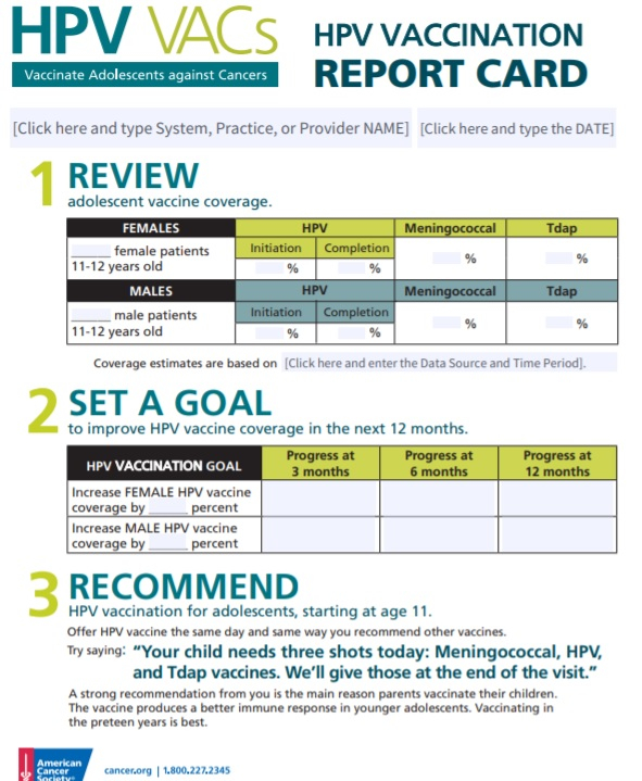 Resource Library National HPV Roundtable - Hpv Vaccination Card Printable