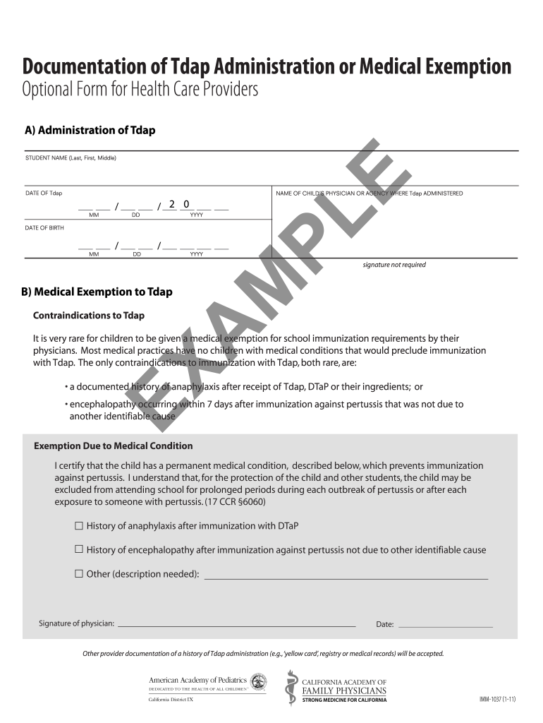 Tdap Certificate Fill Out Sign Online DocHub - Printable Tdap Vaccine Form