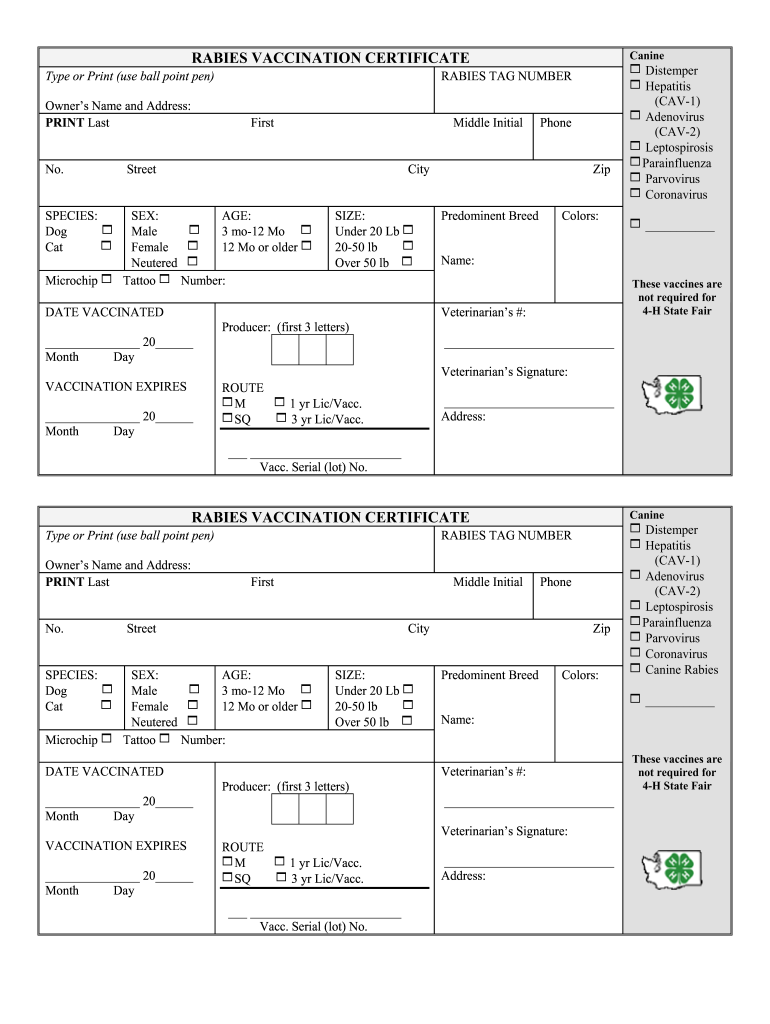 What Does A Rabies Certificate Look Like AirSlate SignNow - Printable Certificate Of Rabies Vaccination Tennessee